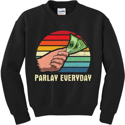 Parlay Betting Sports Betting Draft Picks Fantasy Football Kids Sweatshirt