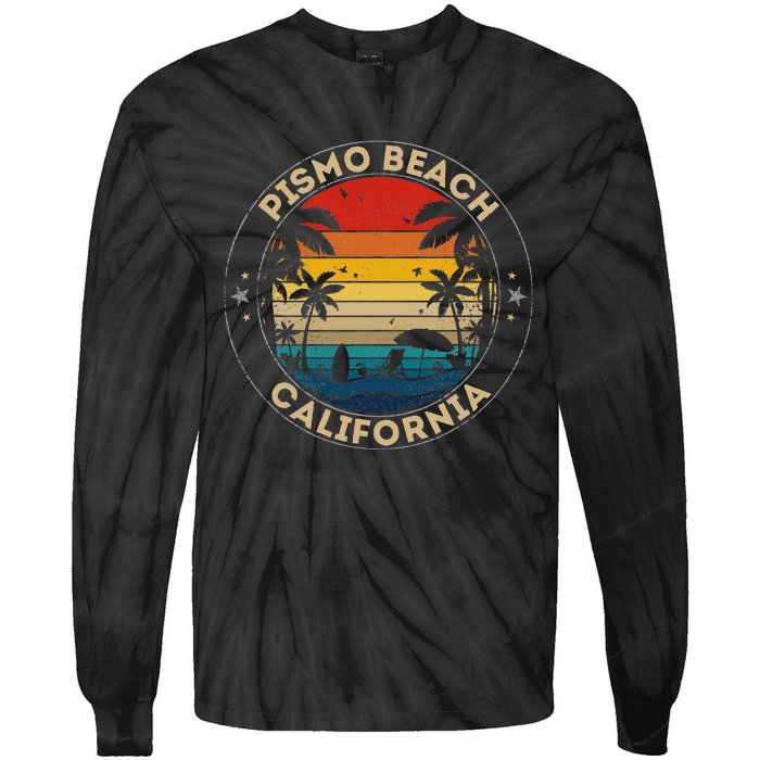 Pismo Beach Souvenir California Reminder Tie-Dye Long Sleeve Shirt