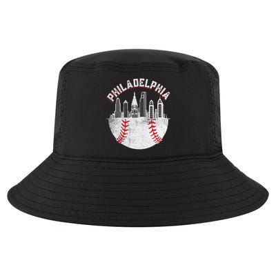 Philadelphia Baseball Skyline Retro Philly Cityscap Cool Comfort Performance Bucket Hat