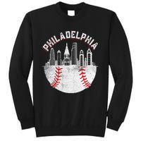 Philadelphia Baseball Skyline Retro Philly Cityscap Sweatshirt