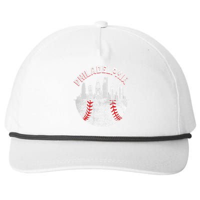 Philadelphia Baseball Skyline Retro Philly Cityscap Snapback Five-Panel Rope Hat