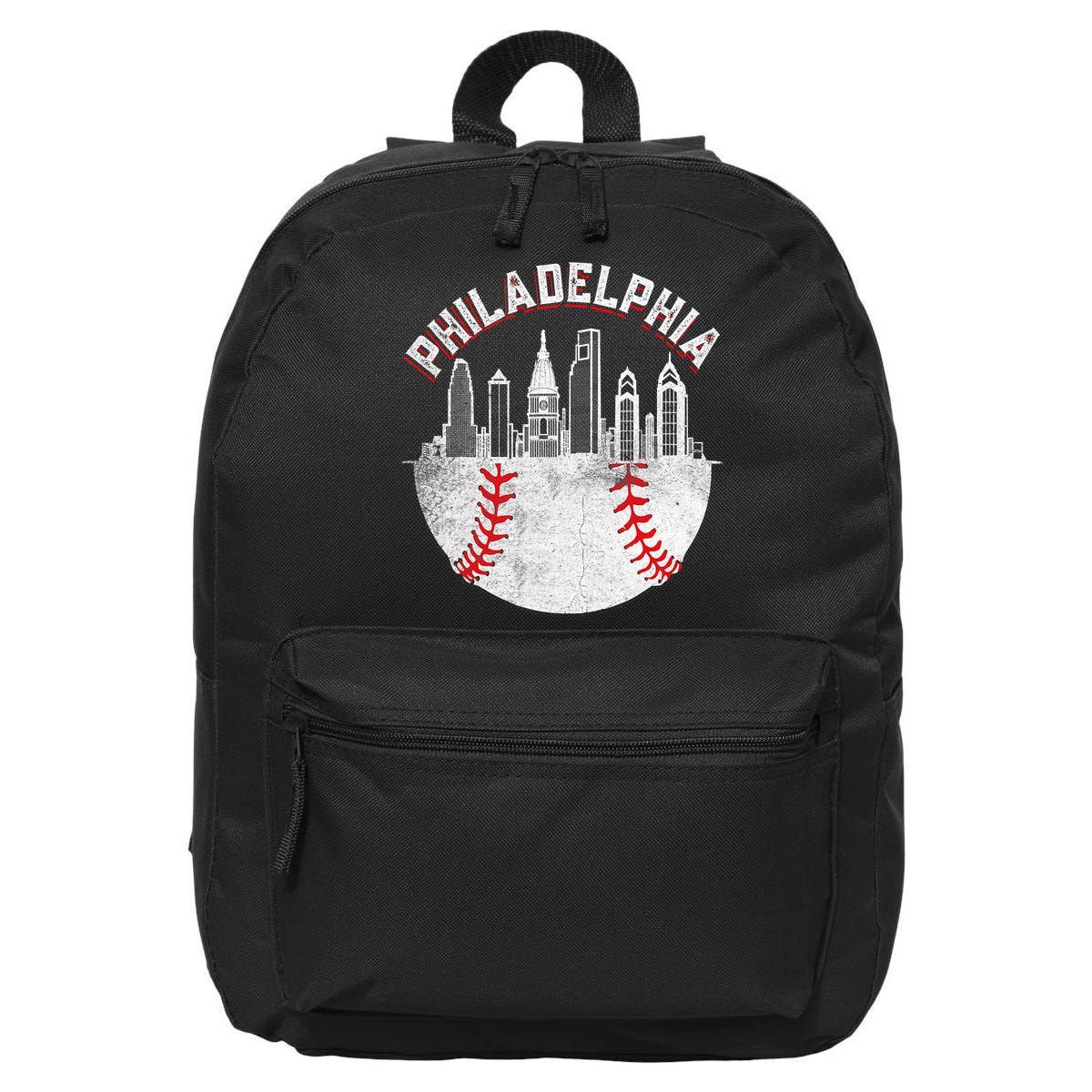 Philadelphia Baseball Skyline Retro Philly Cityscap 16 in Basic Backpack