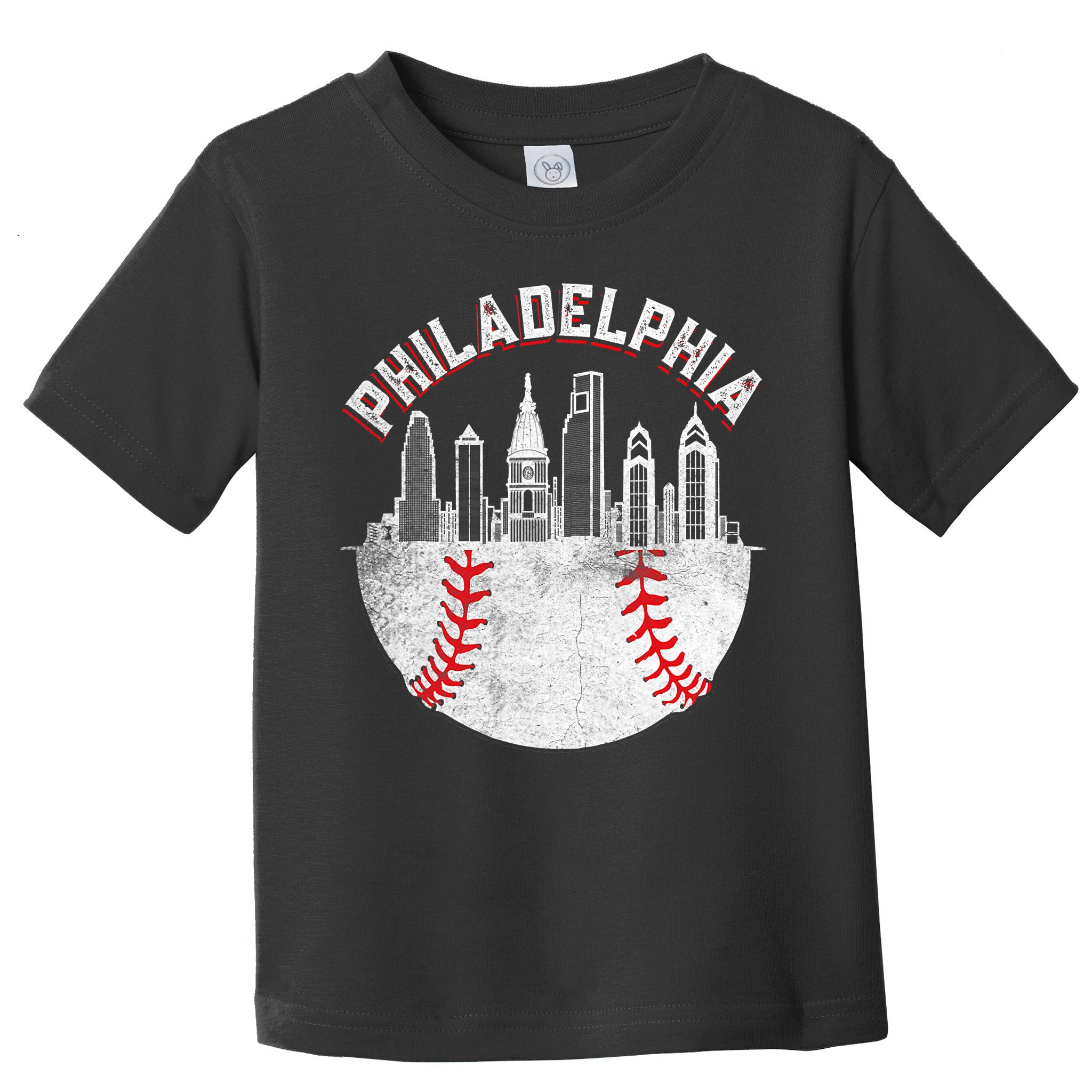 Philadelphia Baseball Skyline Retro Philly Cityscap Toddler T-Shirt