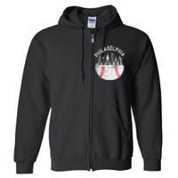 Philadelphia Baseball Skyline Retro Philly Cityscap Full Zip Hoodie