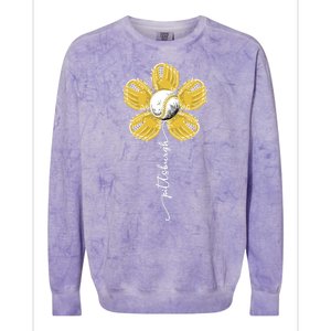 Pittsburgh Baseball Sunflower Sport Lover Colorblast Crewneck Sweatshirt