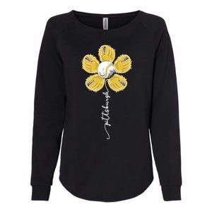 Pittsburgh Baseball Sunflower Sport Lover Womens California Wash Sweatshirt