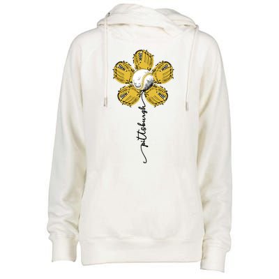 Pittsburgh Baseball Sunflower Sport Lover Womens Funnel Neck Pullover Hood