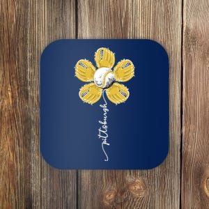 Pittsburgh Baseball Sunflower Sport Lover Coaster