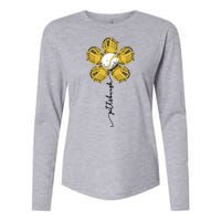 Pittsburgh Baseball Sunflower Sport Lover Womens Cotton Relaxed Long Sleeve T-Shirt