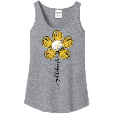 Pittsburgh Baseball Sunflower Sport Lover Ladies Essential Tank