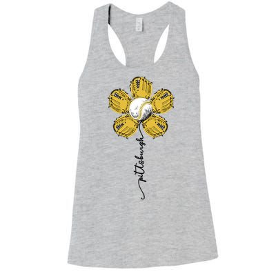 Pittsburgh Baseball Sunflower Sport Lover Women's Racerback Tank