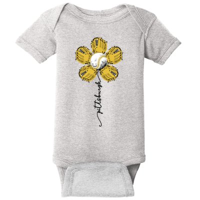 Pittsburgh Baseball Sunflower Sport Lover Baby Bodysuit