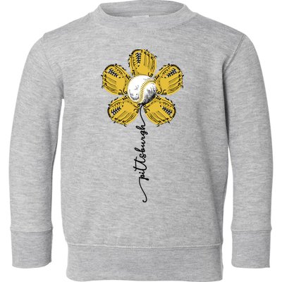 Pittsburgh Baseball Sunflower Sport Lover Toddler Sweatshirt