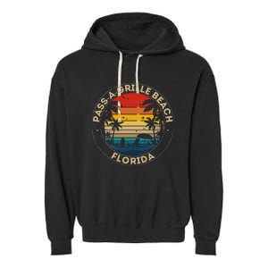 Passagrille Beach Souvenir Florida Reminder Garment-Dyed Fleece Hoodie