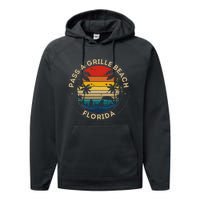 Passagrille Beach Souvenir Florida Reminder Performance Fleece Hoodie