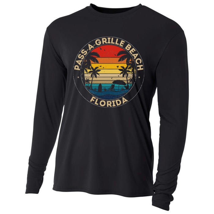 Passagrille Beach Souvenir Florida Reminder Cooling Performance Long Sleeve Crew