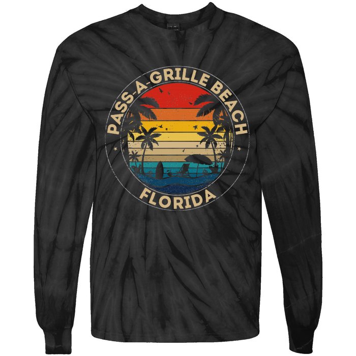 Passagrille Beach Souvenir Florida Reminder Tie-Dye Long Sleeve Shirt