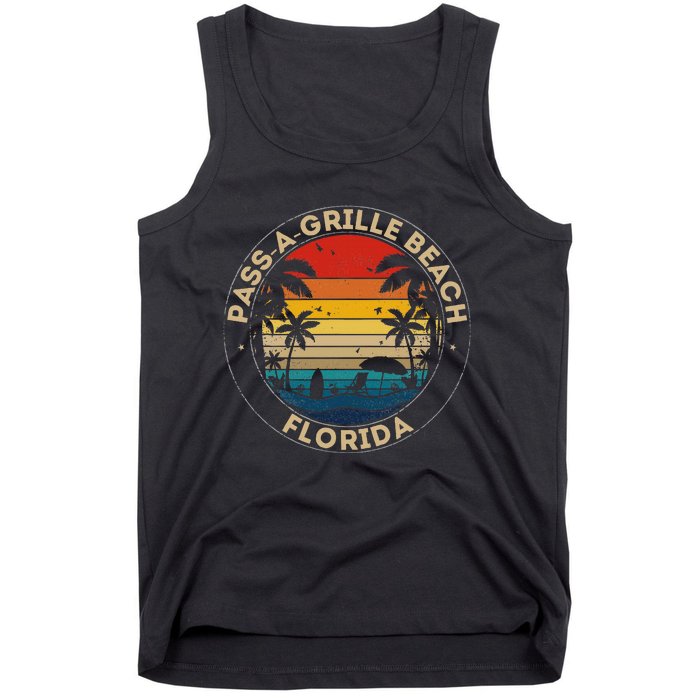 Passagrille Beach Souvenir Florida Reminder Tank Top