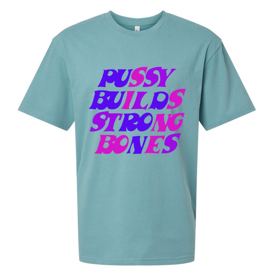 Pussy Builds Strong Bones Shirt PBSB Colored Sueded Cloud Jersey T-Shirt