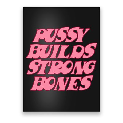 Pussy Builds Strong Bones Shirt PBSB Colored Poster