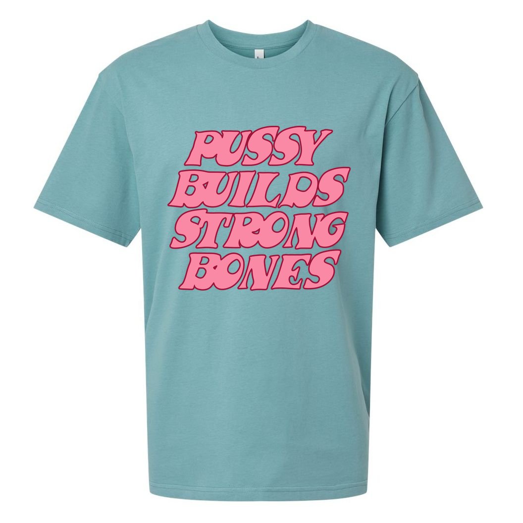 Pussy Builds Strong Bones Shirt PBSB Colored Sueded Cloud Jersey T-Shirt