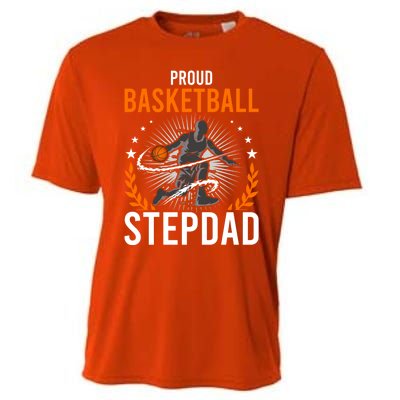 Proud Basketball Stepdad Stepdad Gift Cooling Performance Crew T-Shirt