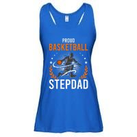 Proud Basketball Stepdad Stepdad Gift Ladies Essential Flowy Tank