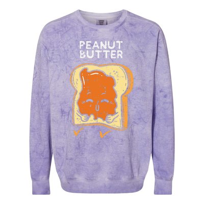 Peanut Butter Toast Matching Halloween Couples Him And Her Colorblast Crewneck Sweatshirt