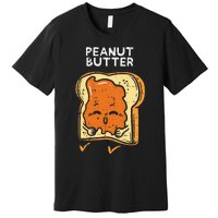 Peanut Butter Toast Matching Halloween Couples Him And Her Premium T-Shirt