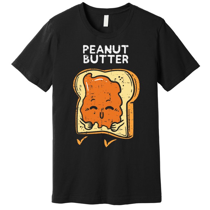 Peanut Butter Toast Matching Halloween Couples Him And Her Premium T-Shirt