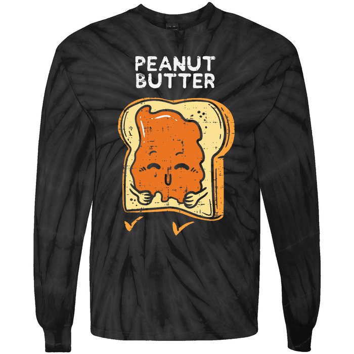 Peanut Butter Toast Matching Halloween Couples Him And Her Tie-Dye Long Sleeve Shirt