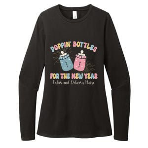 Poppin Bottles The Labor And Delivery Crew New Years 2025 Womens CVC Long Sleeve Shirt