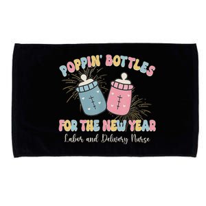 Poppin Bottles The Labor And Delivery Crew New Years 2025 Microfiber Hand Towel