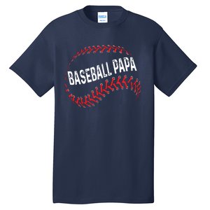 Papa Baseball Tee Grandson Funny Idea For Grandpa Tall T-Shirt