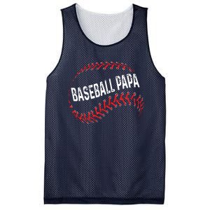 Papa Baseball Tee Grandson Funny Idea For Grandpa Mesh Reversible Basketball Jersey Tank