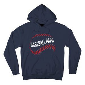 Papa Baseball Tee Grandson Funny Idea For Grandpa Tall Hoodie