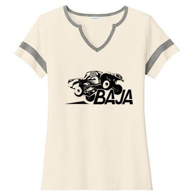 Prerunner Baja Trophy Truck Off Road Ladies Halftime Notch Neck Tee