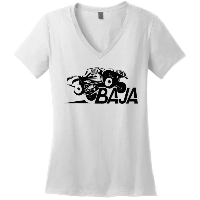 Prerunner Baja Trophy Truck Off Road Women's V-Neck T-Shirt