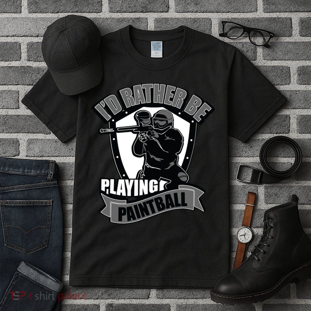 Paint Balling Tee I'd Rather Be Playing Paintball Tall T-Shirt