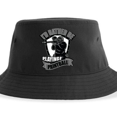 Paint Balling Tee I'd Rather Be Playing Paintball Sustainable Bucket Hat