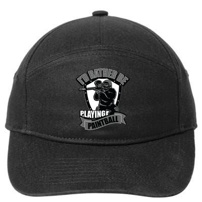 Paint Balling Tee I'd Rather Be Playing Paintball 7-Panel Snapback Hat