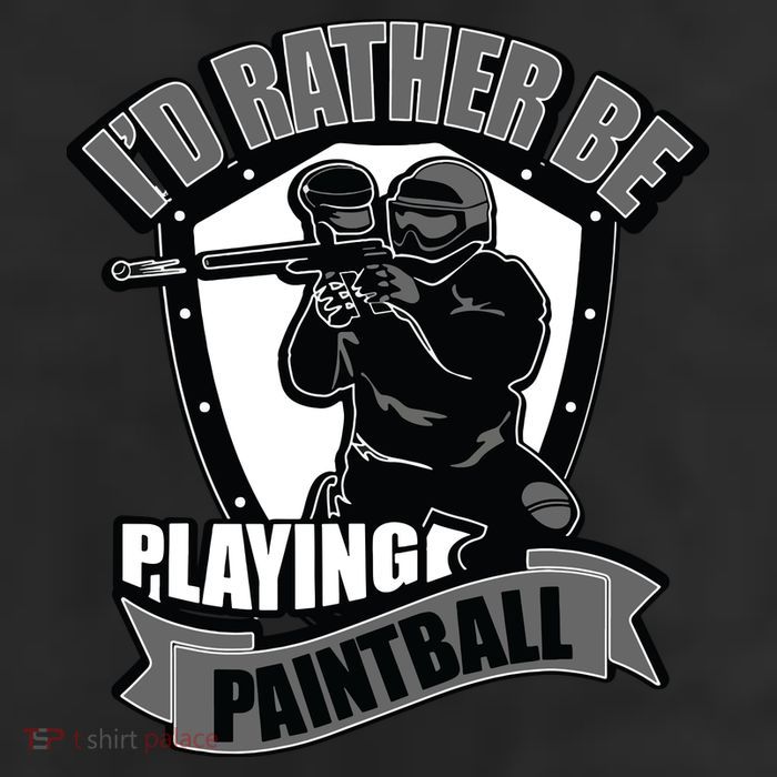 Paint Balling Tee I'd Rather Be Playing Paintball 11oz C Handle Ceramic Mug