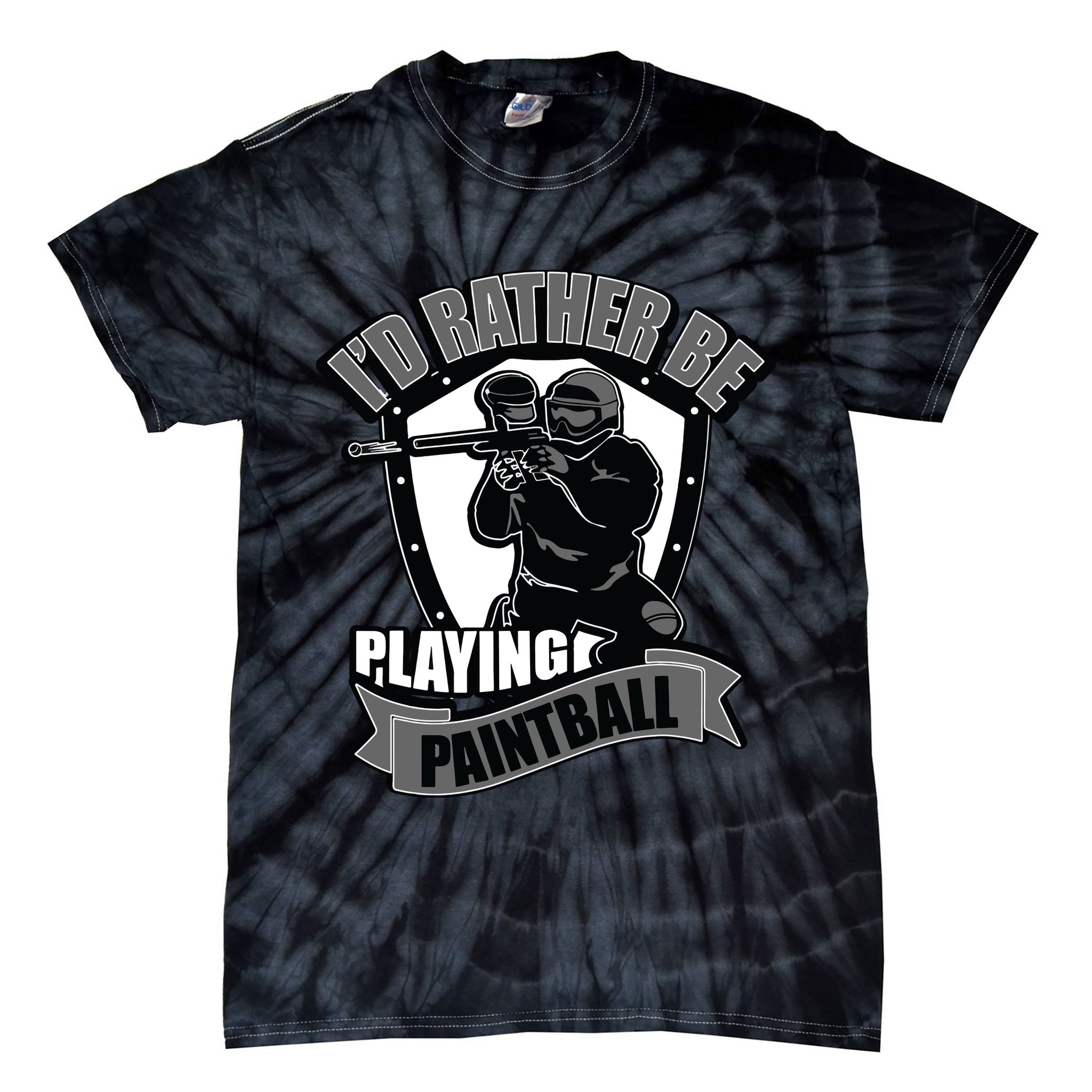Paint Balling Tee I'd Rather Be Playing Paintball Tie-Dye T-Shirt