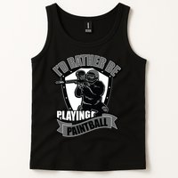 Paint Balling Tee I'd Rather Be Playing Paintball Tank Top