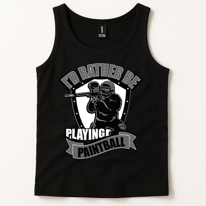 Paint Balling Tee I'd Rather Be Playing Paintball Tank Top