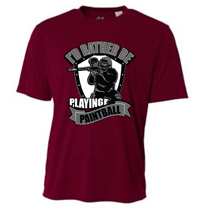 Paint Balling Tee I'd Rather Be Playing Paintball Cooling Performance Crew T-Shirt