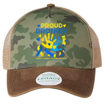 Proud Brother T21 World Down Syndrome Awareness Day Ribbon Legacy Tie Dye Trucker Hat
