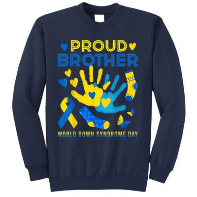 Proud Brother T21 World Down Syndrome Awareness Day Ribbon Sweatshirt
