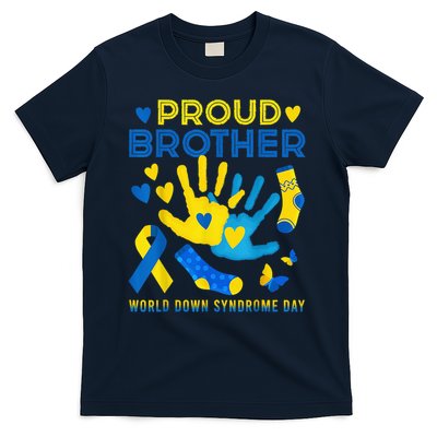 Proud Brother T21 World Down Syndrome Awareness Day Ribbon T-Shirt