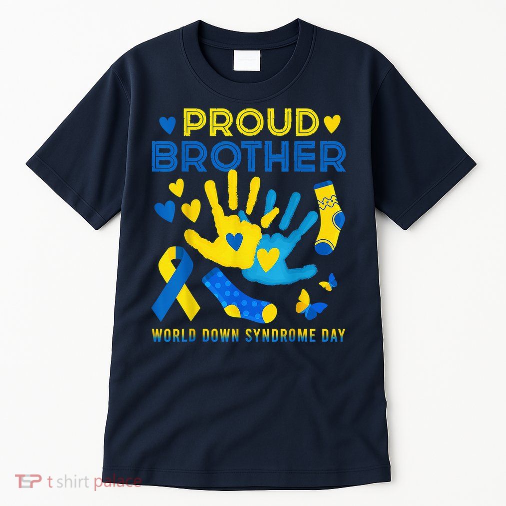 Proud Brother T21 World Down Syndrome Awareness Day Ribbon Tall T-Shirt
